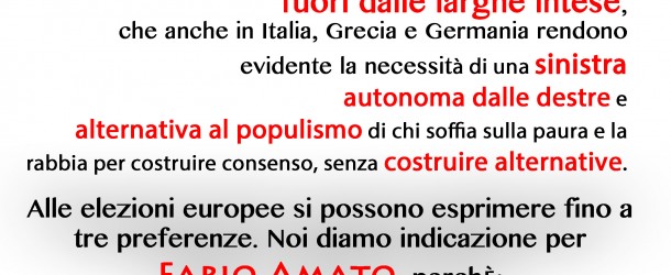 elezioni europee: con tsipras, con fabio amato